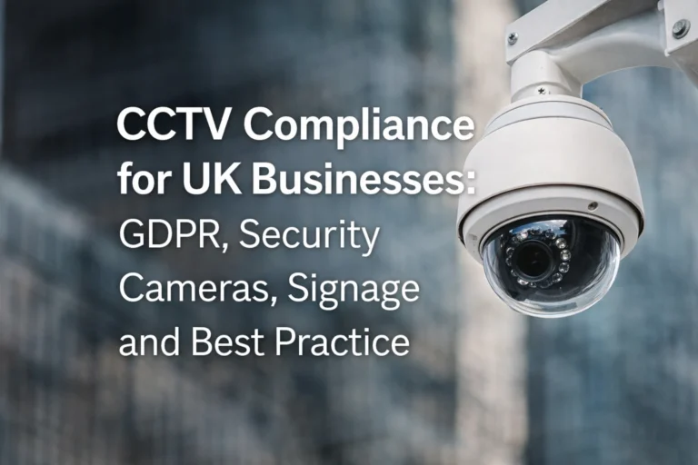 CCTV Compliance for UK Businesses: GDPR, Security Cameras, Signage and Best Practice